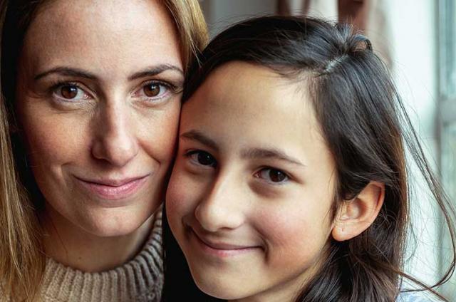 A young mum with her daughter